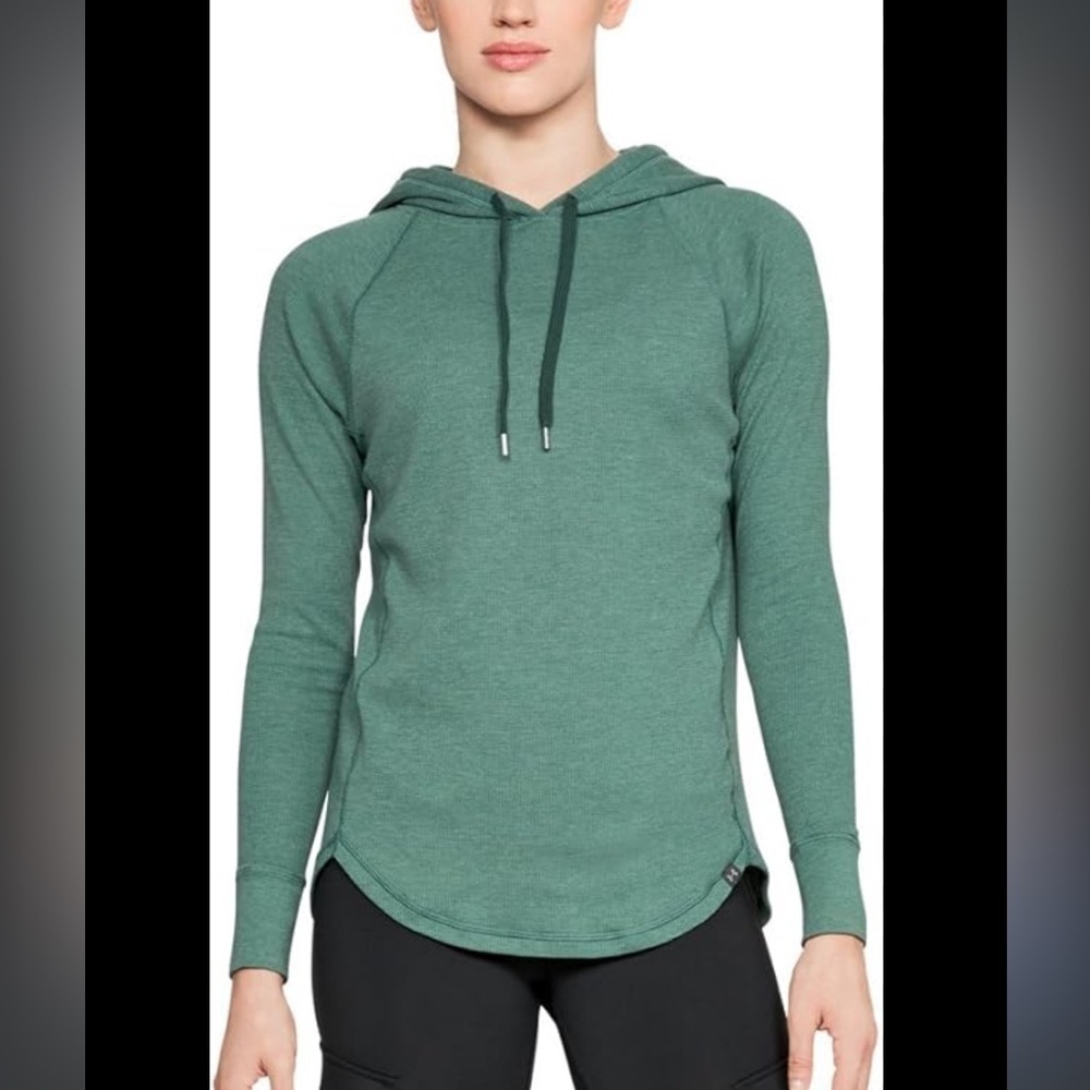 Under armor womans green/blue pull over hoodie